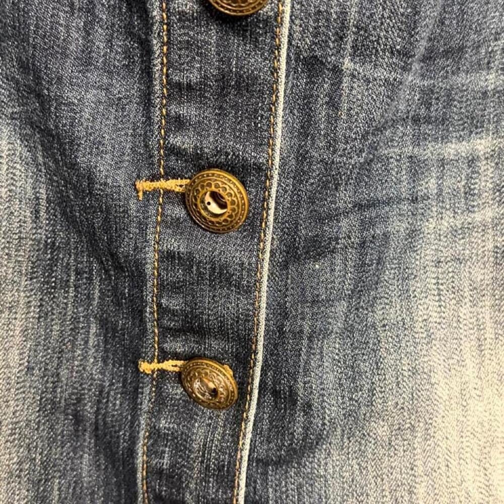Mim Paris denim button front mini skirt French Girl Aesthetic - Picture 4 of 5